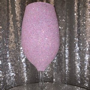 Glitter wine glass